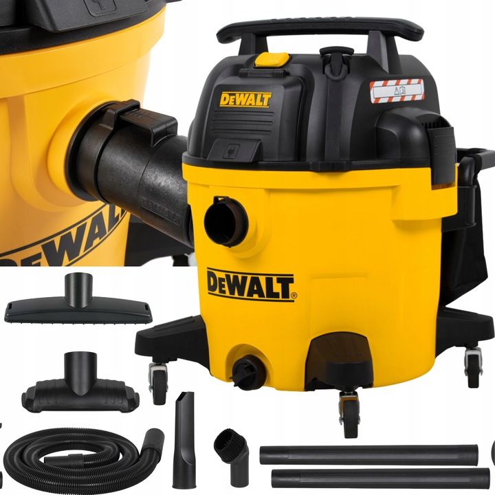 Odkurzacz Przemysłowy Dewalt 1200w 34l Gniazdo Do Elektronarzędzi 2300