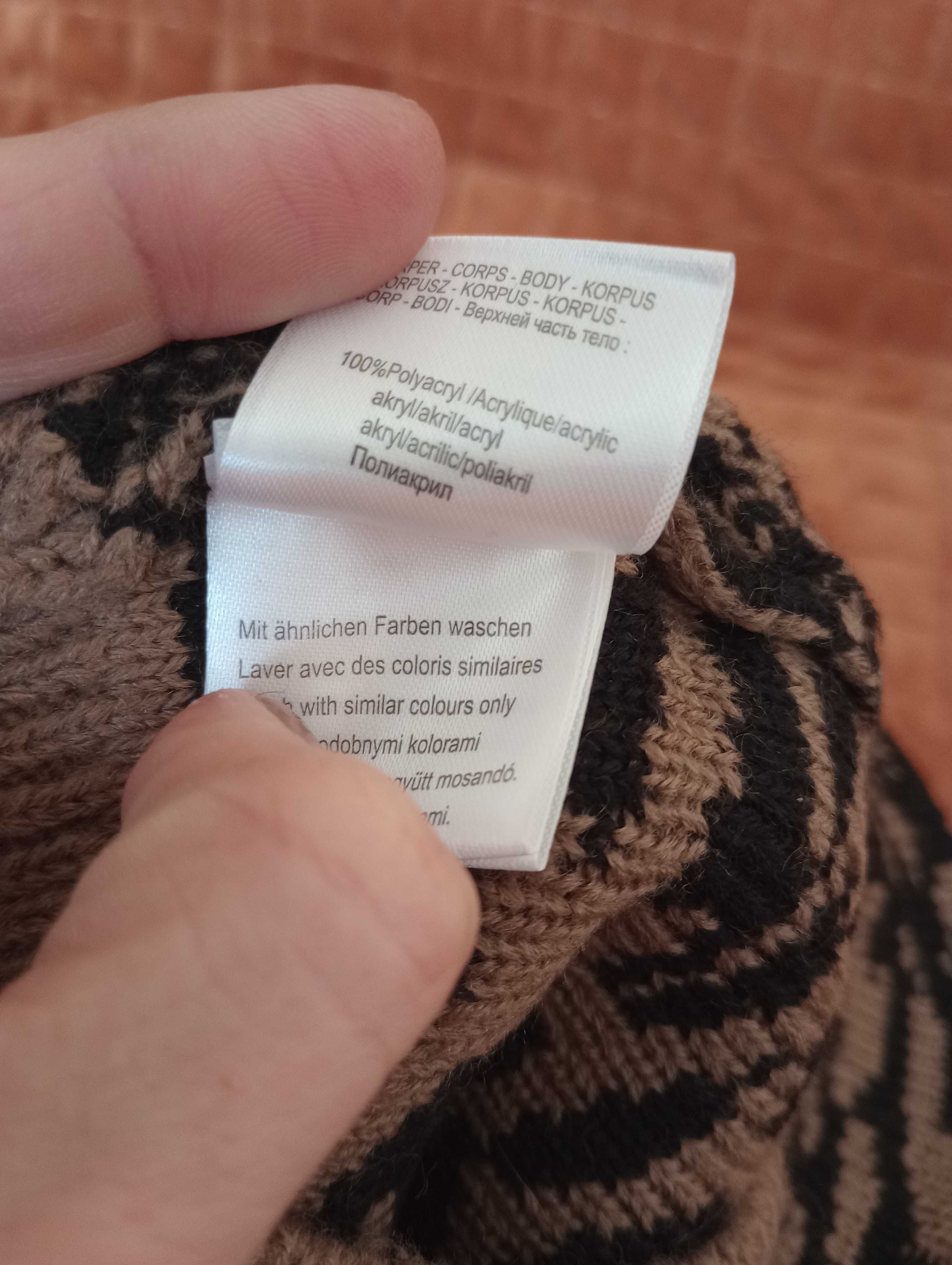 Sprzedam beret panterka karmelowy czarny