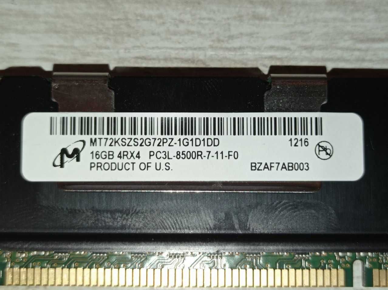 16 GB DDR3 ECC 4RX4 Оперативна пам'ять