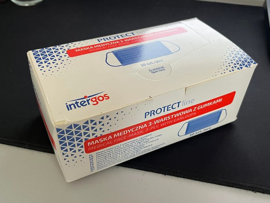 Jednorazowe Maski Medyczne 100 sztuk