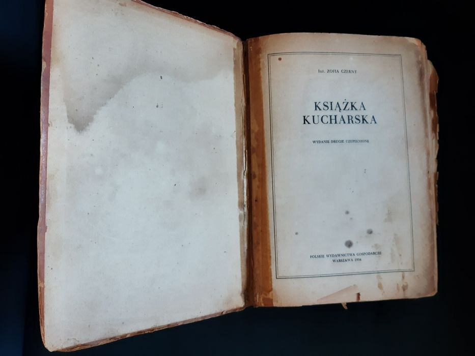 Książka  kucharska  1954