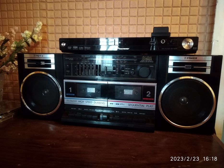 FISHER PH-W702K Магнитола двухкасетная, DVD Pioneer DV-120k