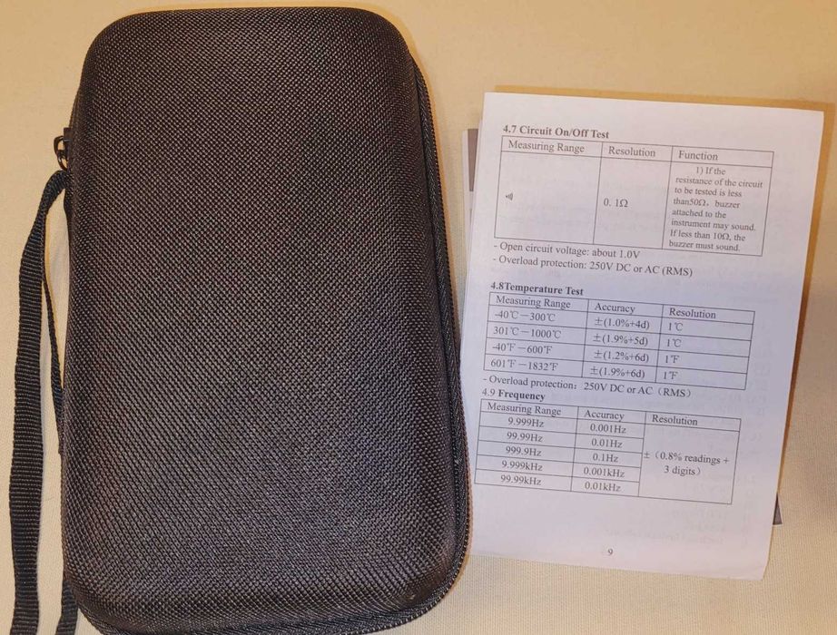 ANENG 683 multimetr cyfrowy Dotykowy zlicza True Rms Termopara