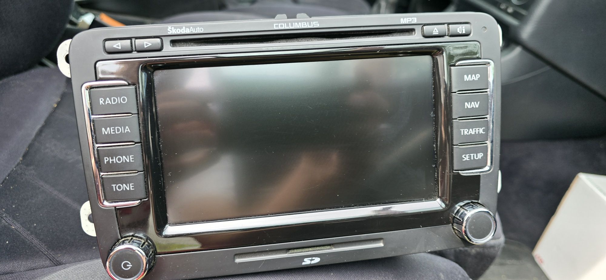 Radio Columbus Skoda Nawigacja Superb Octavia Fabia Roomster Ładny LCD