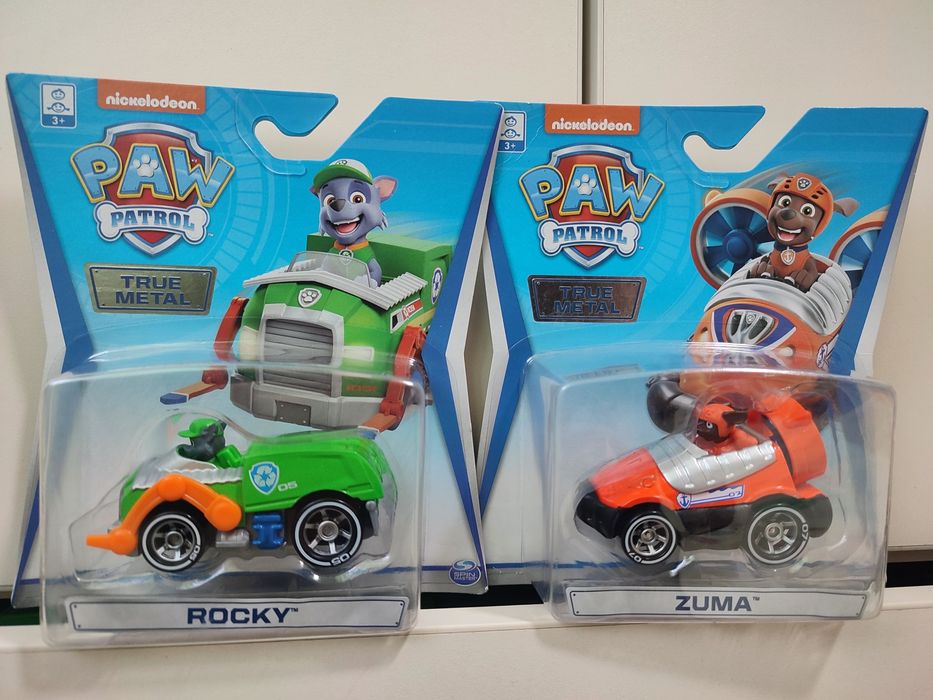 Щенячий патруль Рокки и мусоровоз Маршал и пожарная машина Зума Крепыш