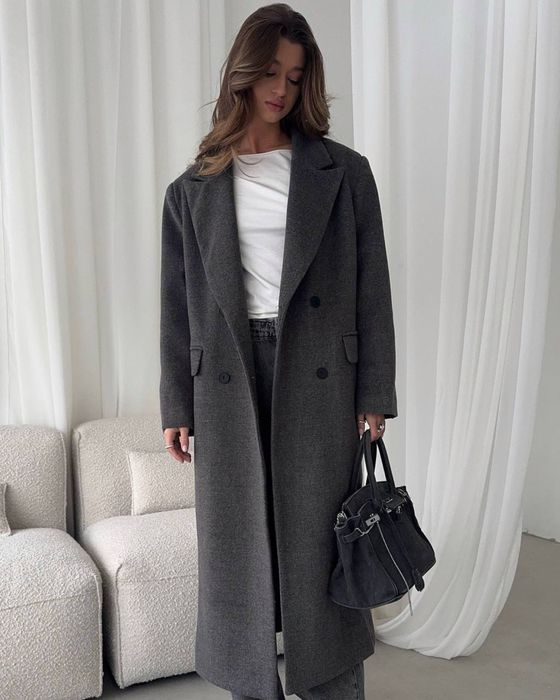 Жіноче пальто на підкаладці зимна кашемір