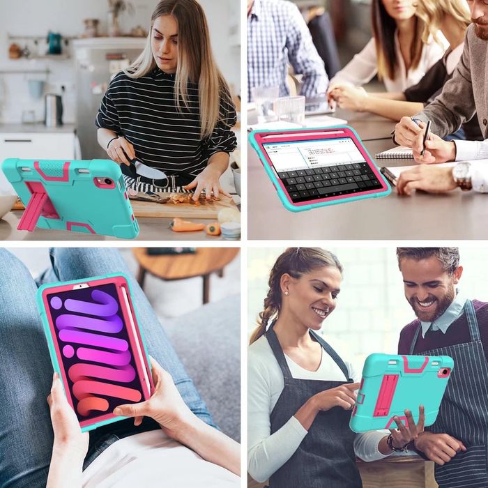 Etui do iPad Mini 6 8.3" z Podstawką i Miejscem na Rysik Miętowe