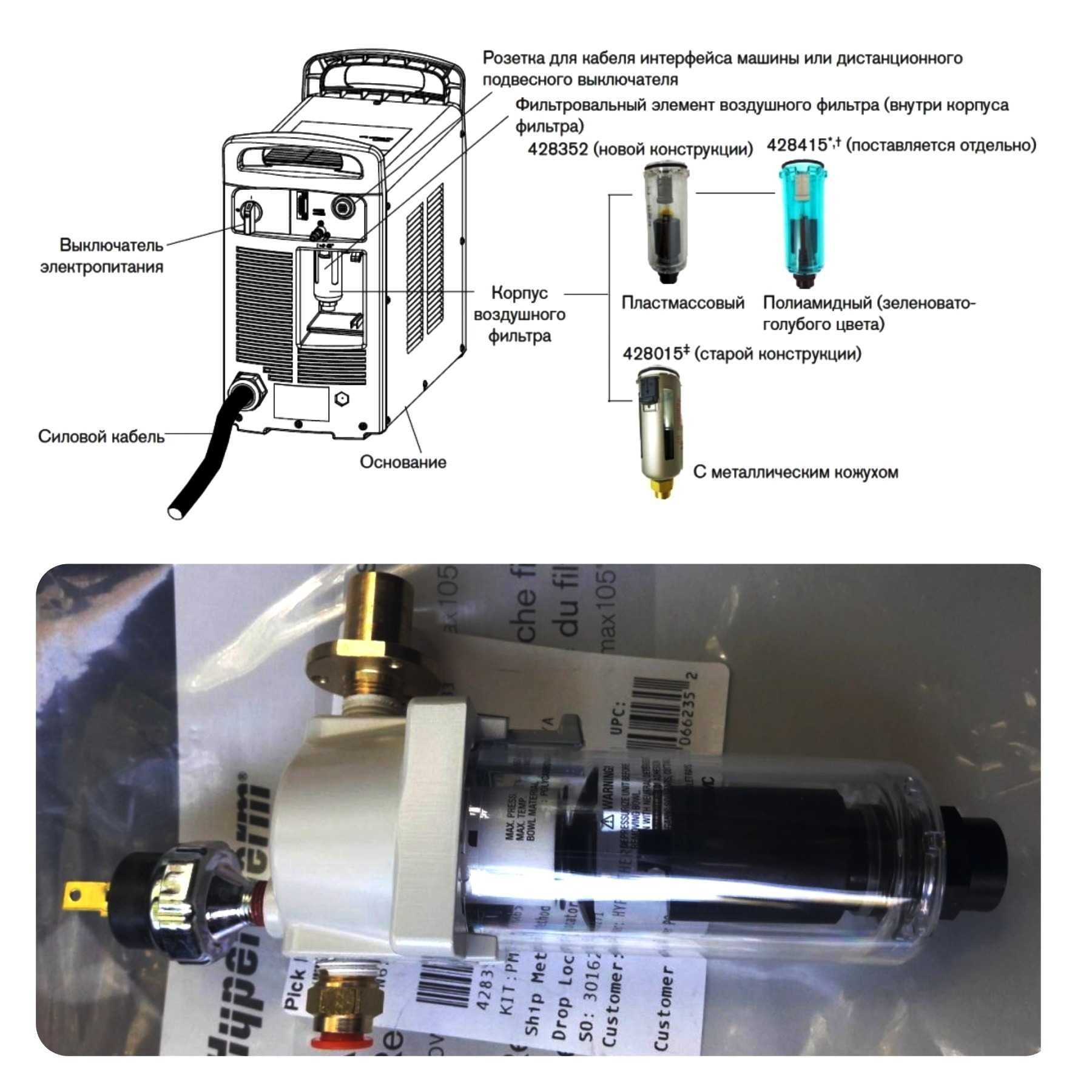Фильтрующий элемент Hypertherm 011093 комплект для Hypertherm 428351