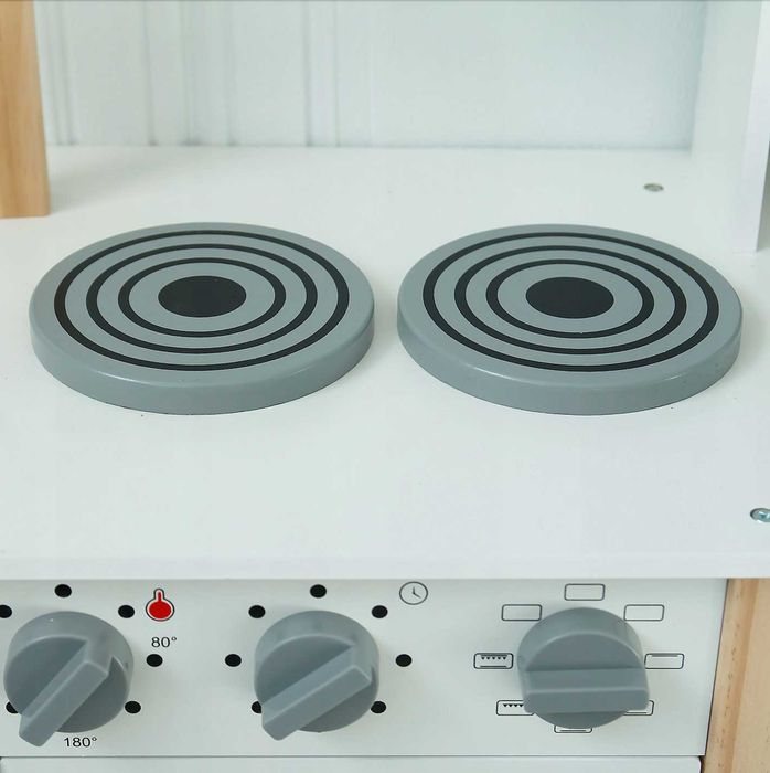 Mocna Duża Bezpieczna Kuchnia Drewniana Dla Dzieci  + Gratis Akcesoria