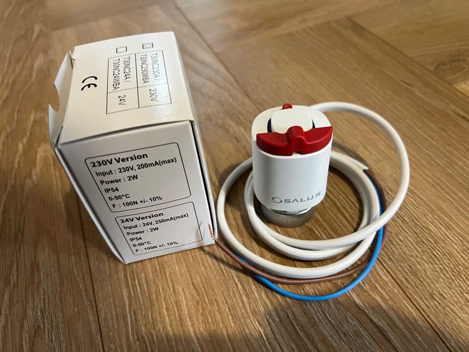 Siłowniki do podłogówki 30x1,5 230V 18 sztuk