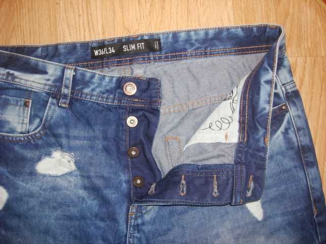 Мужские рваные джинсы Denim Est. 1969