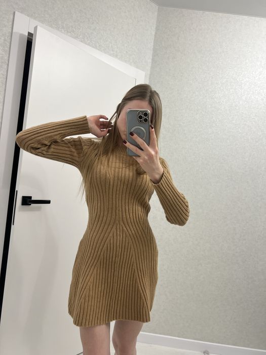 Сукня hm тепла коричнева плаття