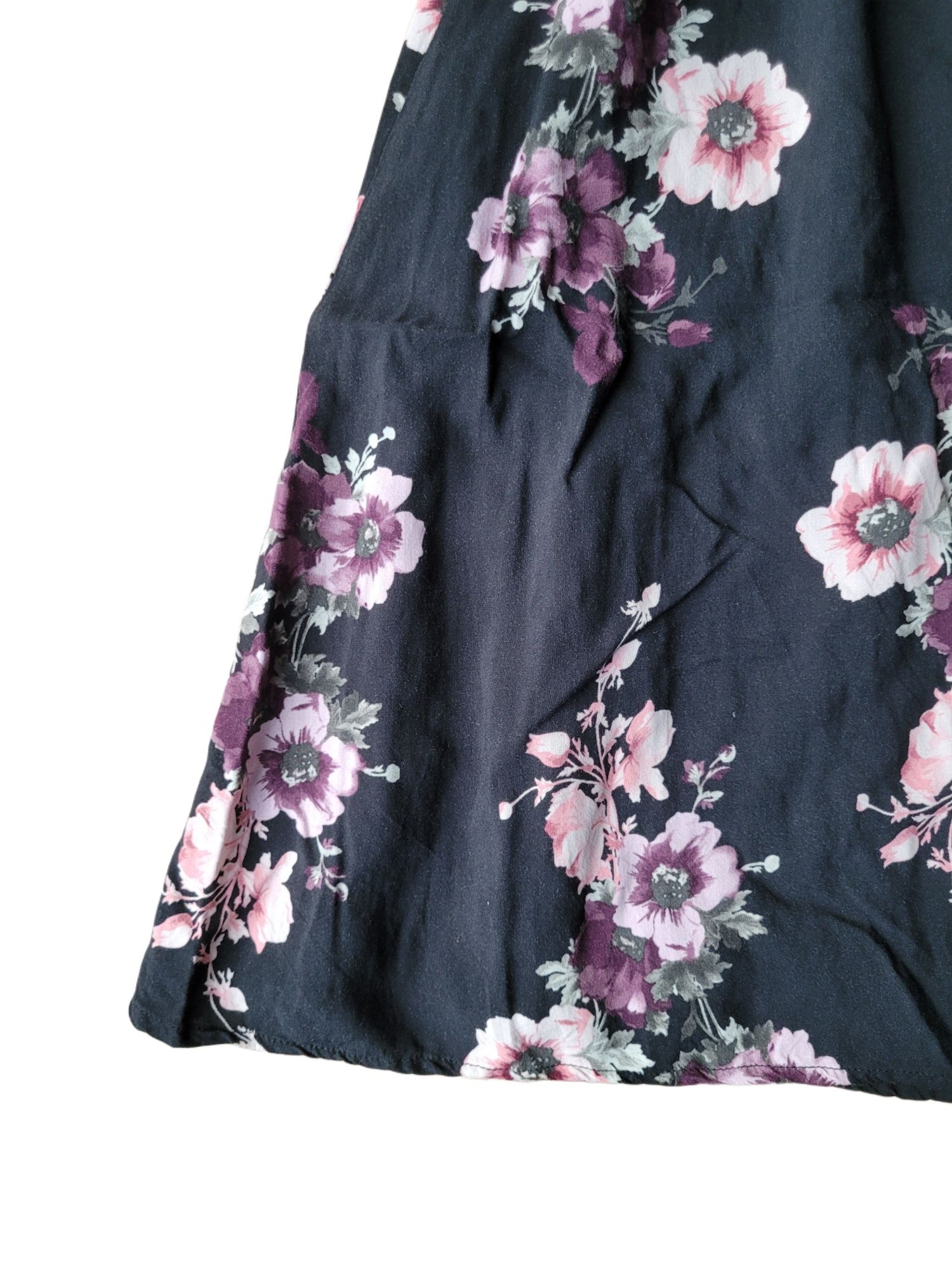 Sukienka typu kimono wiązana kobieca letnia w kwiaty 36 S
