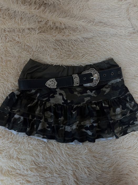 Camouflage mini skirt y2k