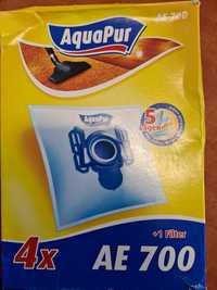 Набор пятислойных мешков для пылесоса AE 700 4 шт + 1 фильтр AquaPur