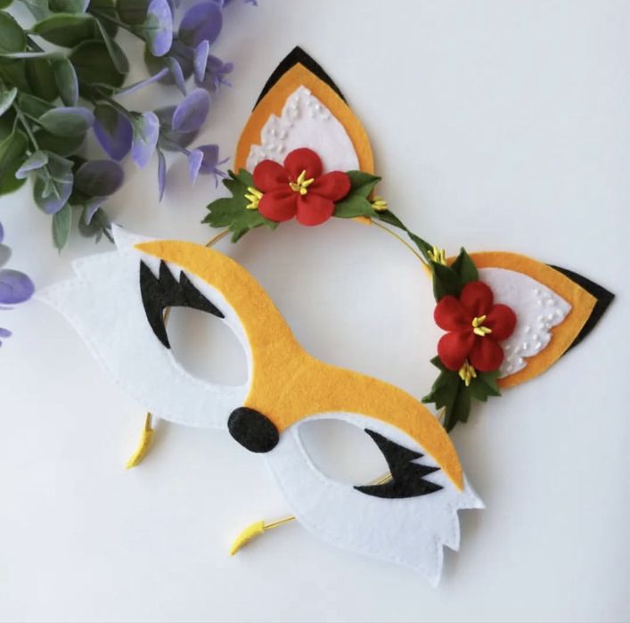 Обруч лисички і маска для дівчинки