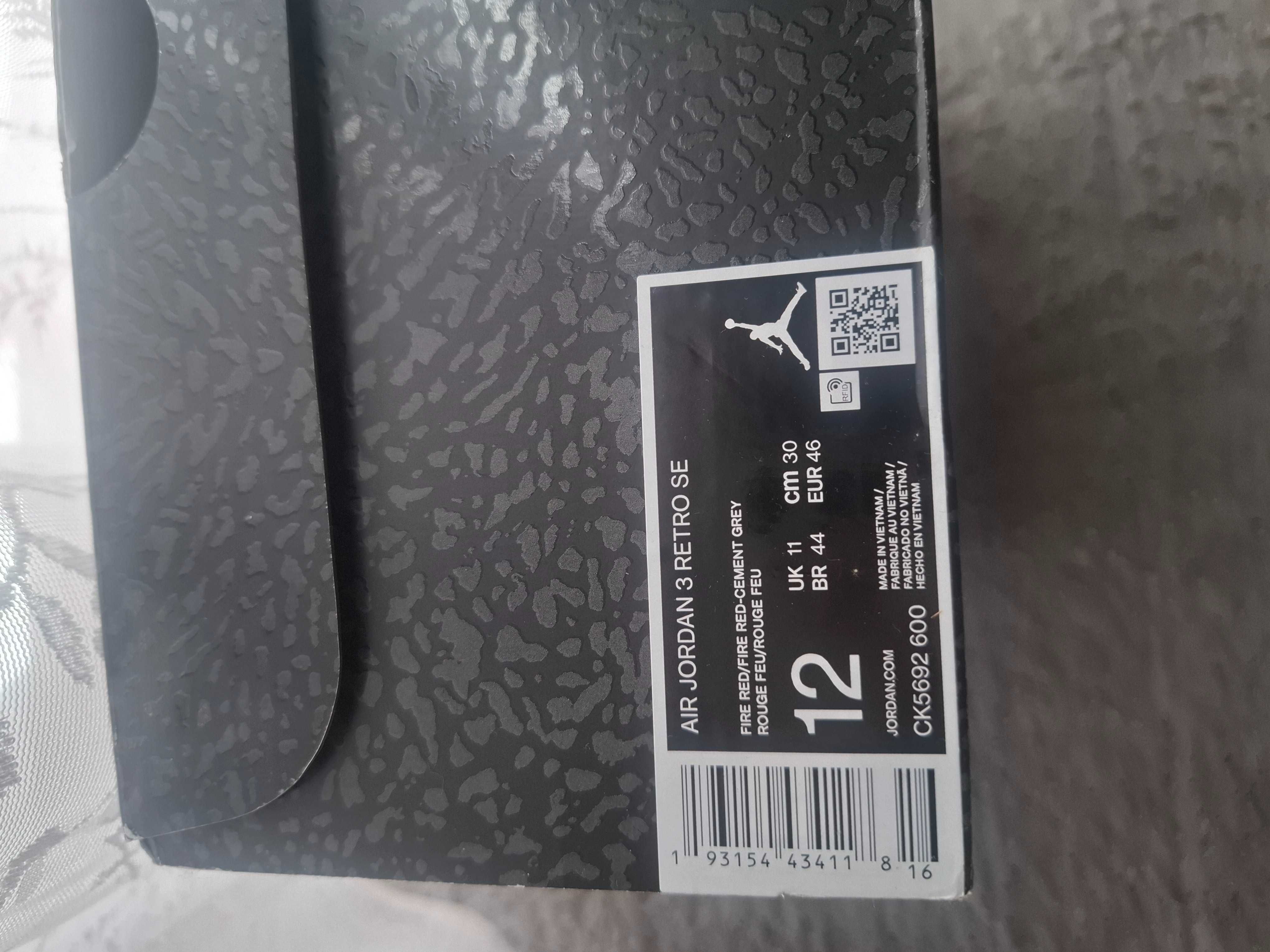Air Jordan 3 RETRO SE, rozm.46/ 12