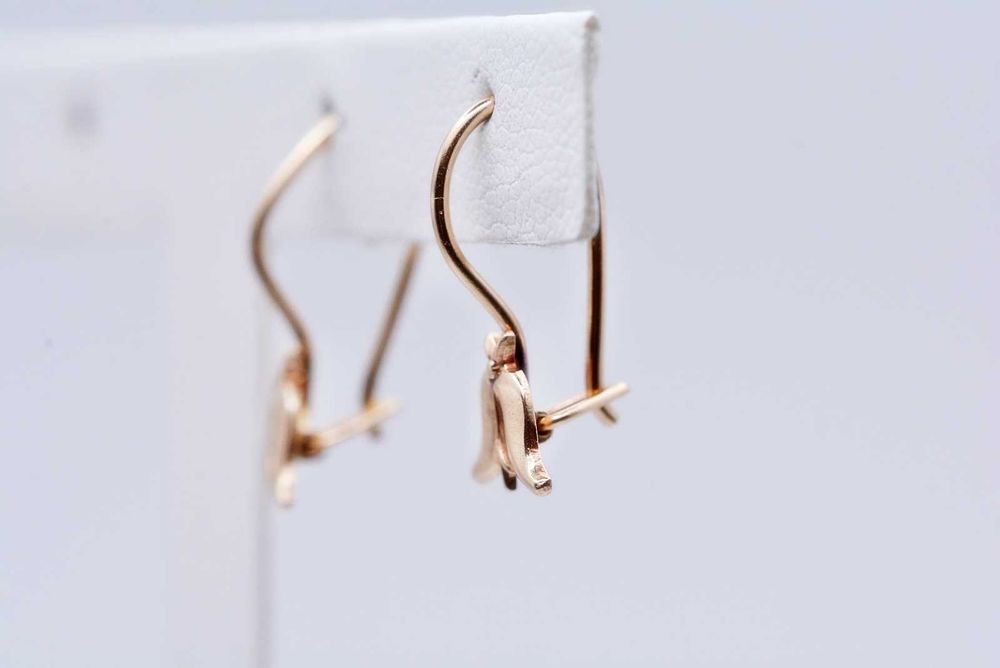 Złoter kolczyki delikatne kwiatuszki tulipanki 1,24g pr 585 14k