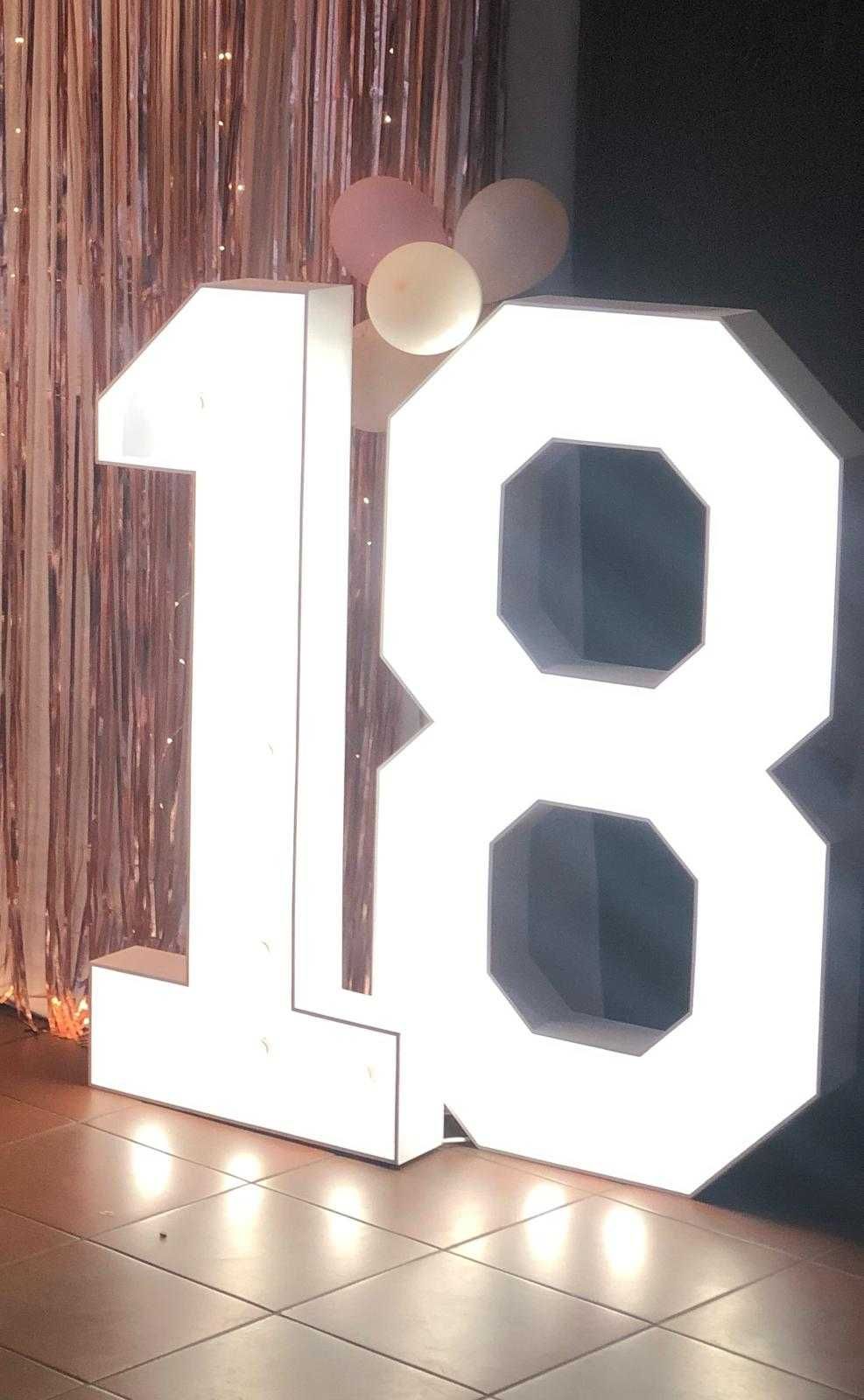 PARTY BOX - Podświetlane Cyfry Led + Ścianka 3m x 2.2m