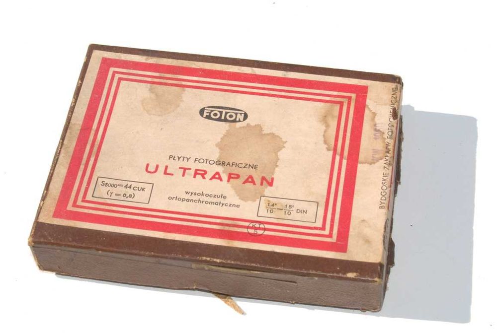 Stare FOTON płyty fotograficzne ULTRAPAN 9x12 antyk