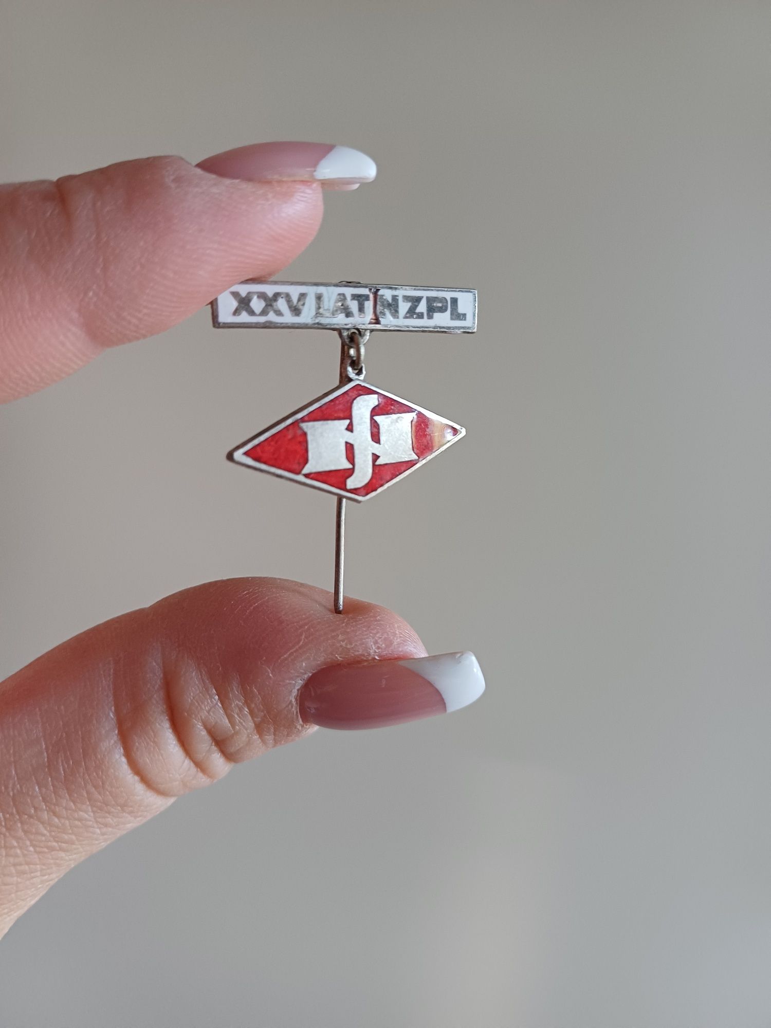 Nfn odra nowa sól nowosolska fabryka nici przypinka spinka stara