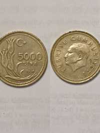 Moneta 5000tys Lira,Turcja rok 1994