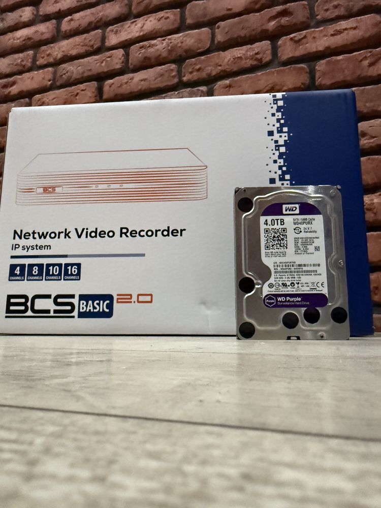 BCS-B-NVR1001(2.0) do 8MPx + dysk 4TB, sieciowy rejestrator
