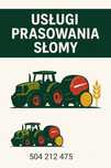 Usługi prasowania słomy słoma z pokosu