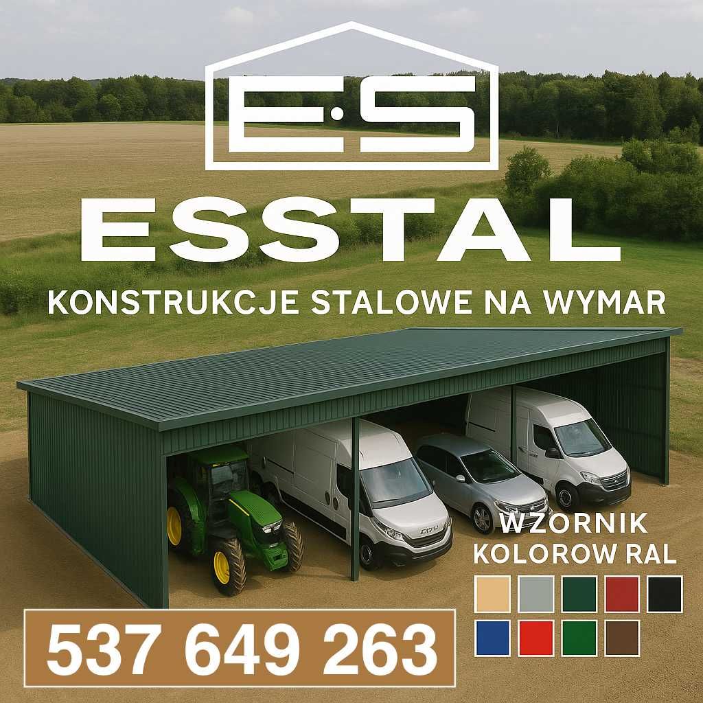 Wysoki Garaż Blaszany | Zadaszenie na auto | Carport | Wiata - ESSTAL*