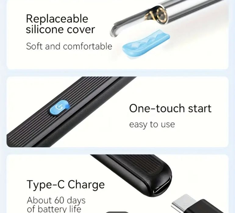 Kit limpeza ouvidos câmara e luz