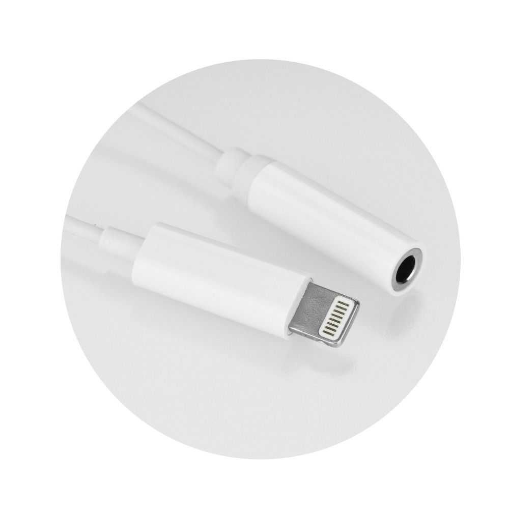 Adapter do iPhone Lightning 8-pin do Jack 3,5mm biały (żeński) AHFI