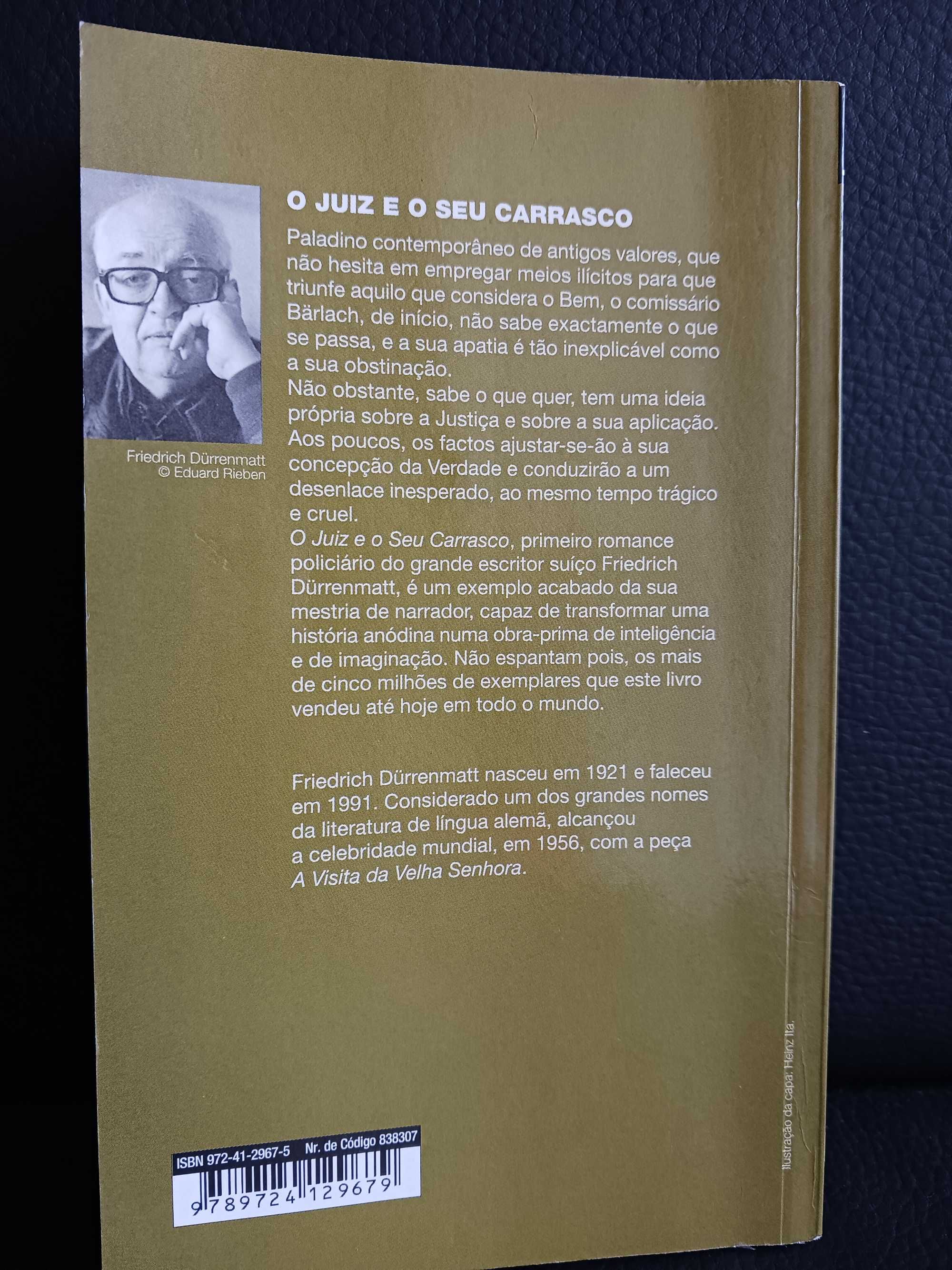 Livro ' O Juiz e o seu Carrasco ' de Friedrich Durrenmatt