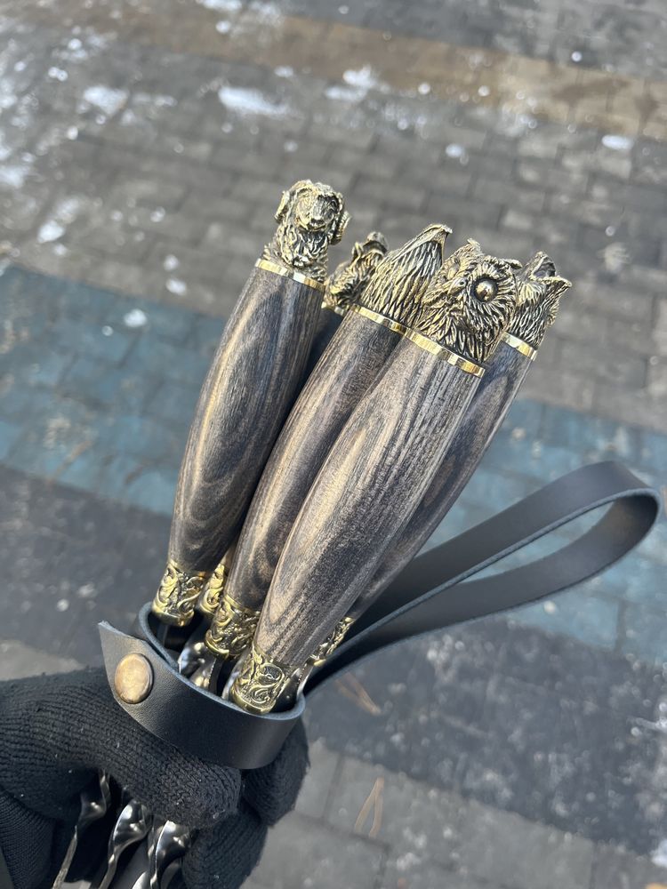 Шампура з дерев'яною ручкою (чохол у подарунок)