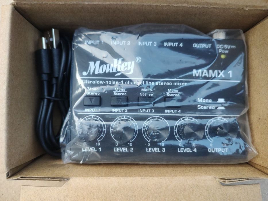 Ультра тихий 4-канальний лінійний мікшер Moukey