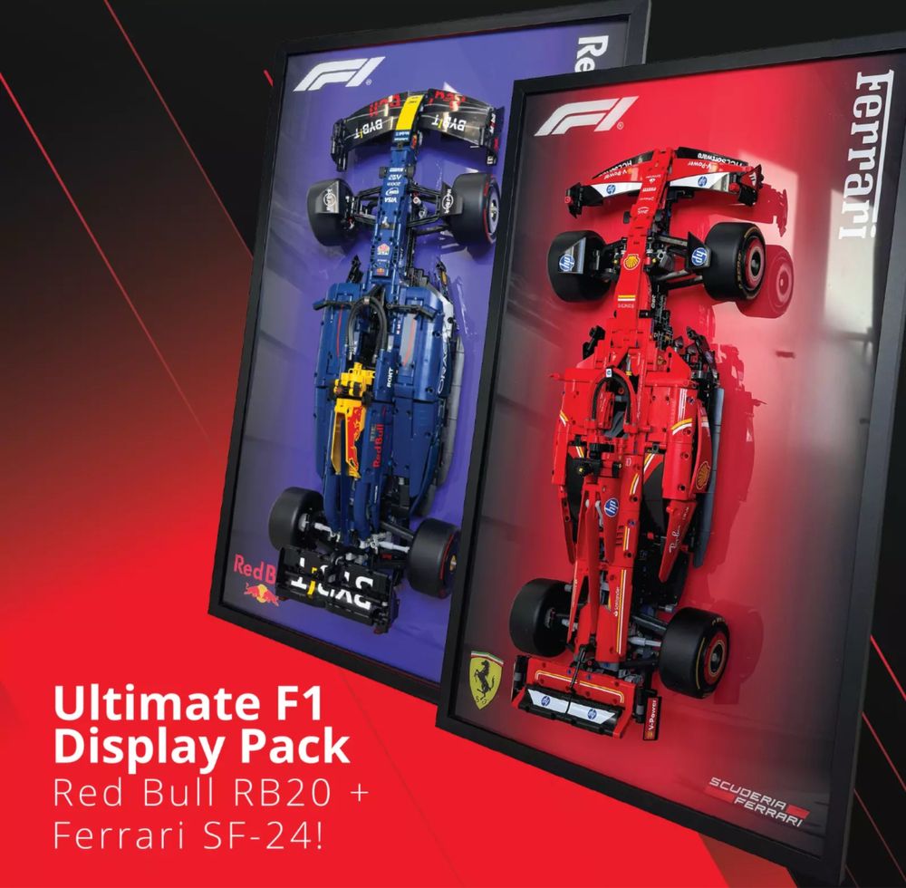 Premium 2 x Display acrilico para LEGO® Red Bull + Ferrari SF-24 F1