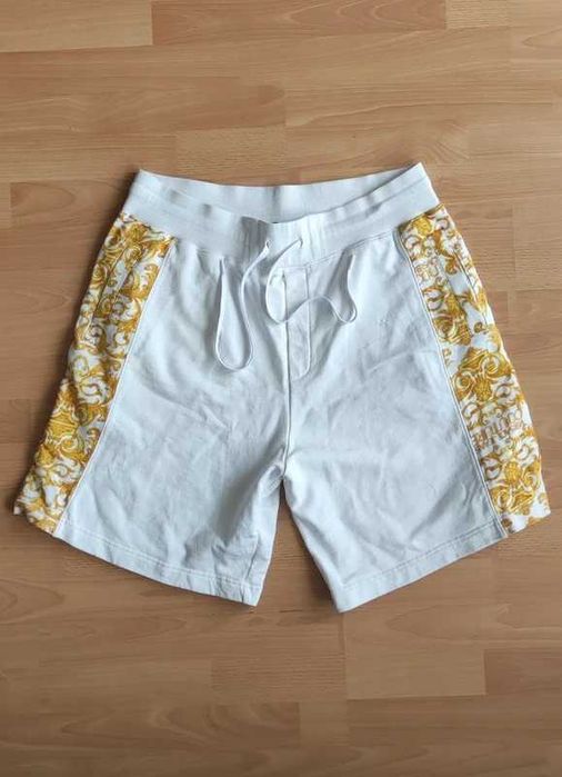 Versace Jeans Couture szorty bawełniane white spodenki krótkie białe