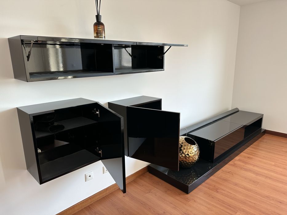 Moveis de sala lacado preto