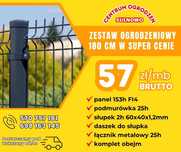Ogrodzenie panelowe fi4 153 cm - kompletny zestaw
