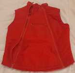 Colete Vermelho com dois fechos.