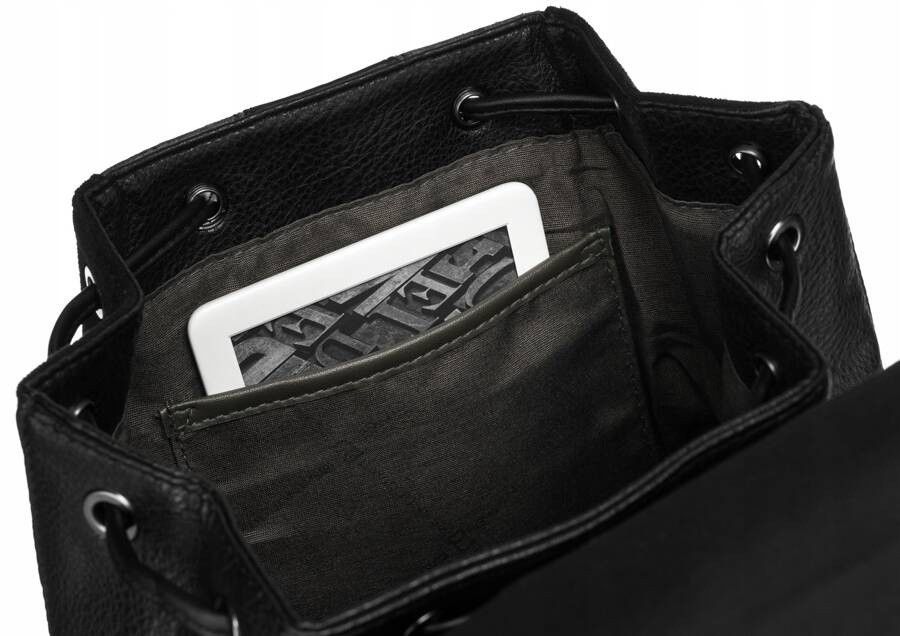 plecak damski ze skóry ekologicznej z klapką - david jones