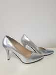 Buty na obcasie srebne