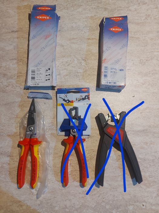 Knipex    6 szt.  ściągacz izolacji obcinaczki