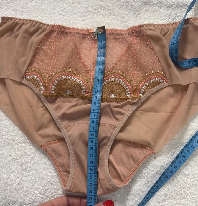 Morelowy zestaw bielizny SAMANTA 80G fiszbiny miękki pełne figi XL