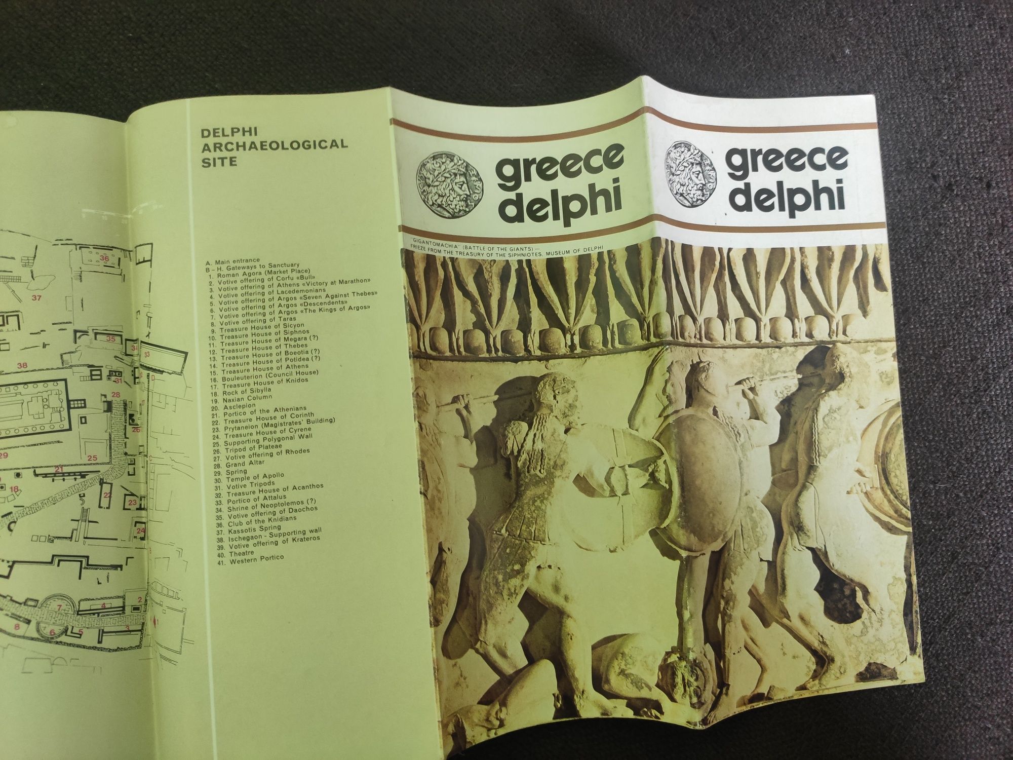 Stara ulotka - Grecja Delfy ( Greece Delphi ) z 1973 r. stan b.db.