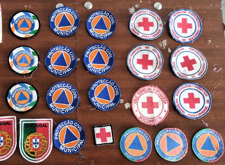 Conjunto 22 Estampas Bordadas Cruz Vermelha Proteção Civil