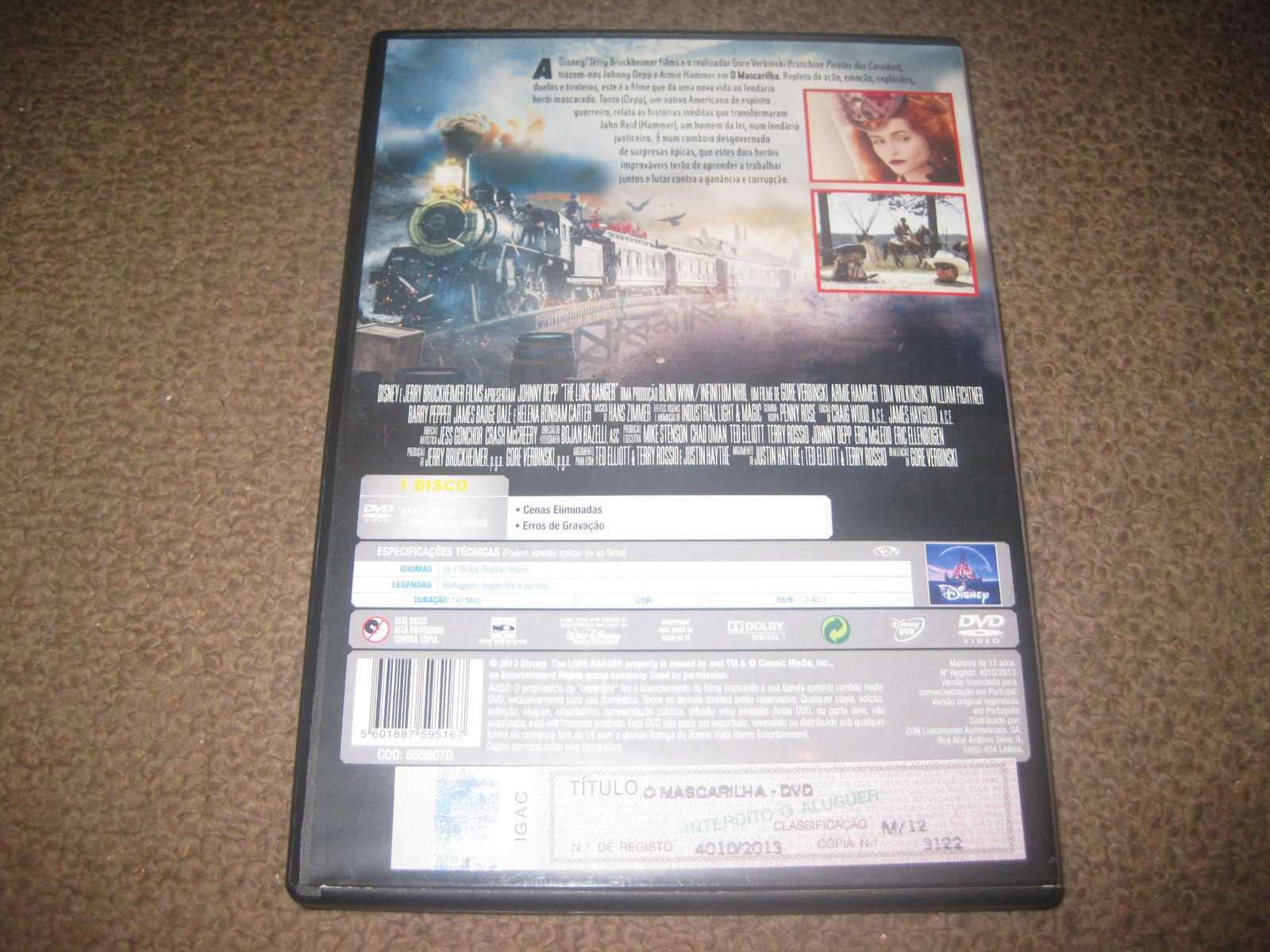 DVD "O Mascarilha" com Johnny Depp
