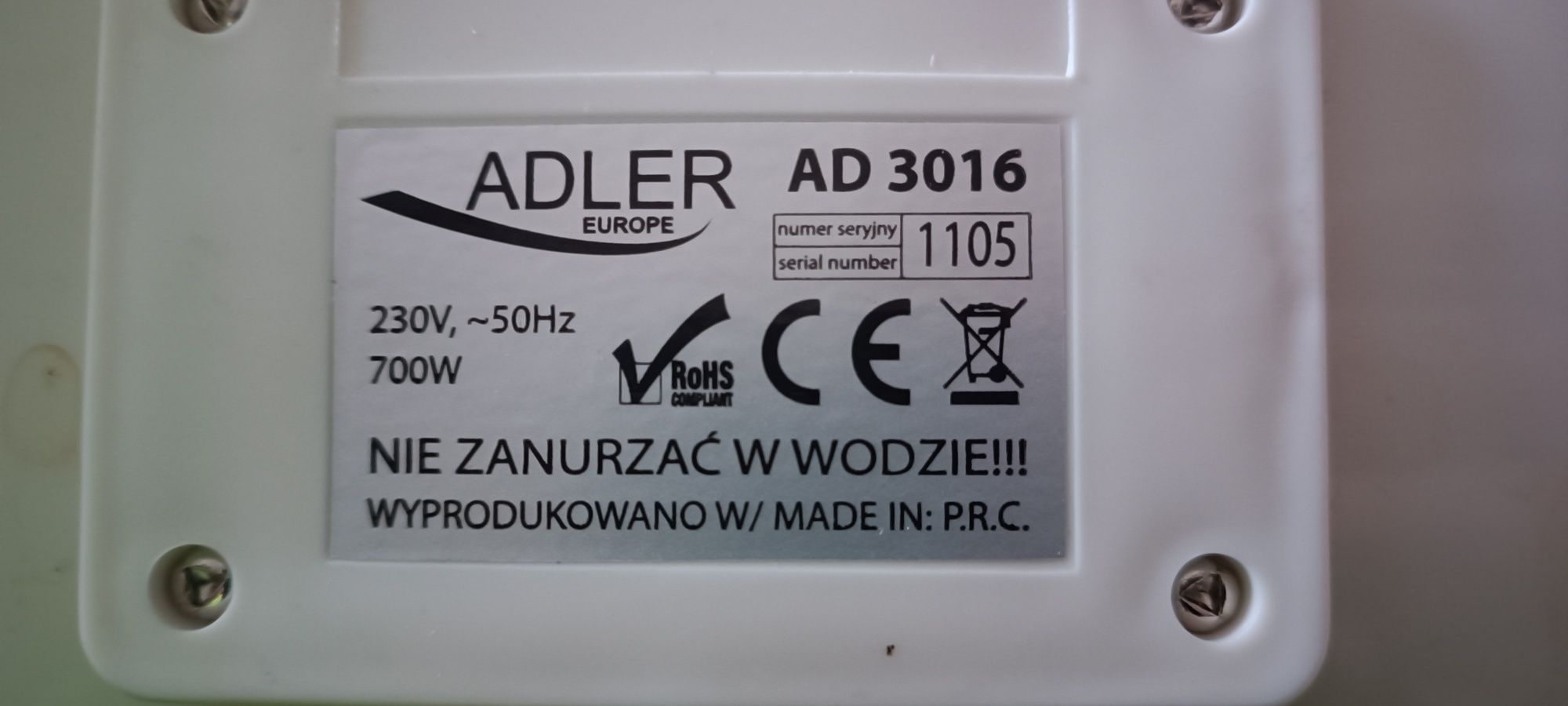 Gofrownica Adler 3016