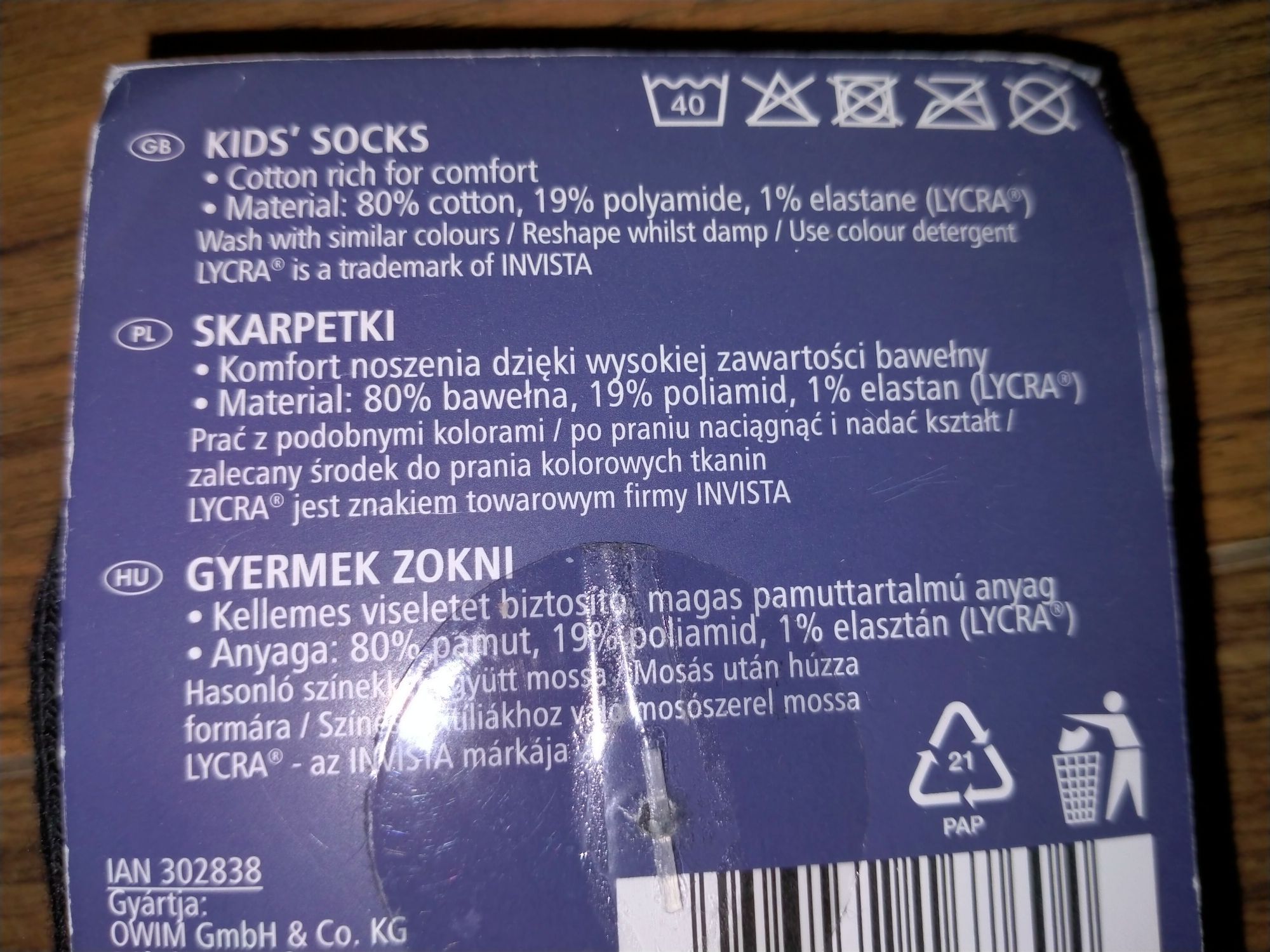 Skarpety Lupilu 3 sztuki r.23-26
