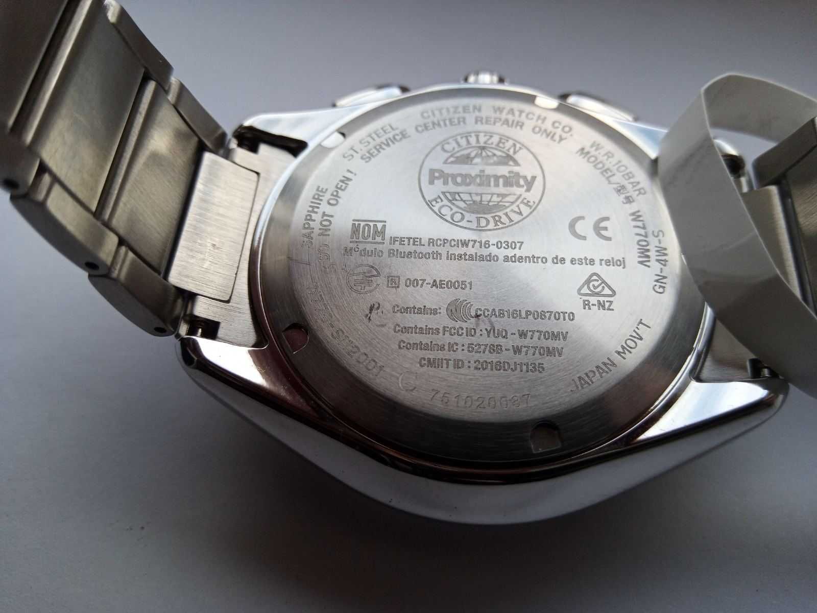 Японские умные часы Citizen Eco-Drive BZ1021-54L, сапфир с огранкой