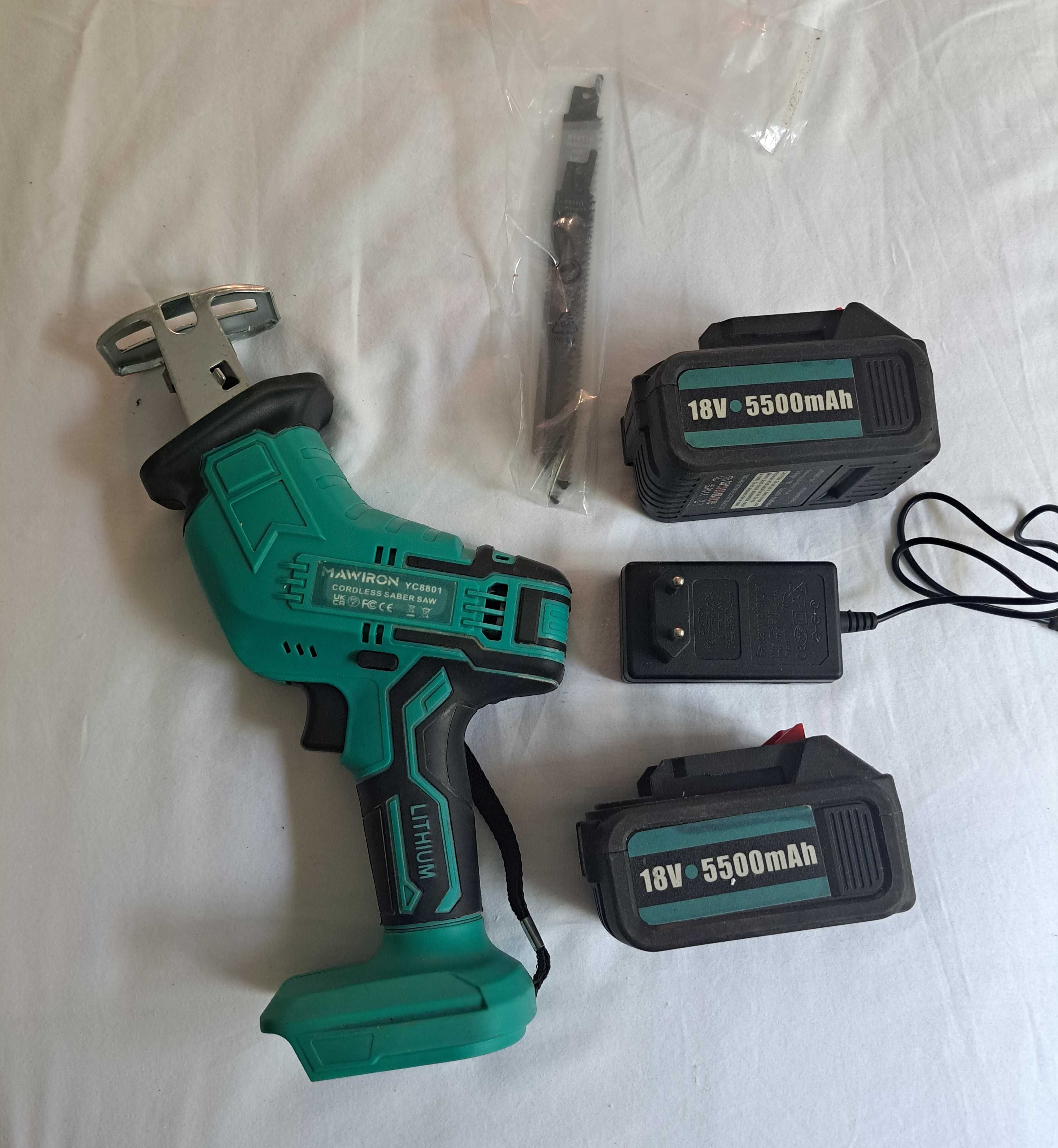 Serra Elétrica Portátil-Mawiron yc8801 + 2 Baterias Makita 18v 5500mAh